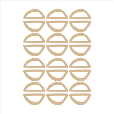 Half Circle Outline Wall Decal - Beige