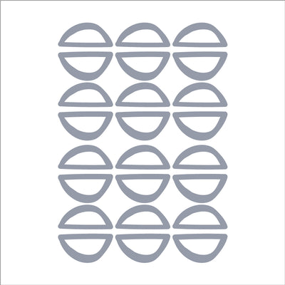 Half Circle Outline Wall Decal - Blue