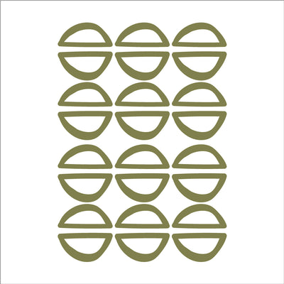 Half Circle Outline Wall Decal - Green