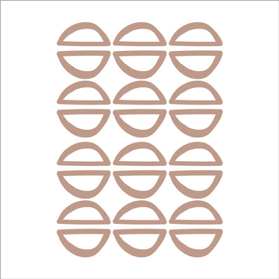 Half Circle Outline Wall Decal - Terracotta