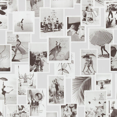 Postcards Wallpaper - Grey