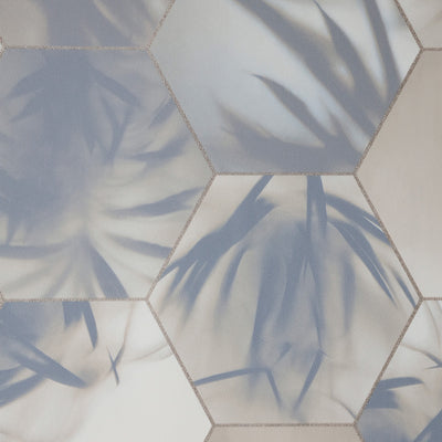 Hex Palm Wallpaper - Blue