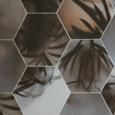 Hex Palm Wallpaper - Grey