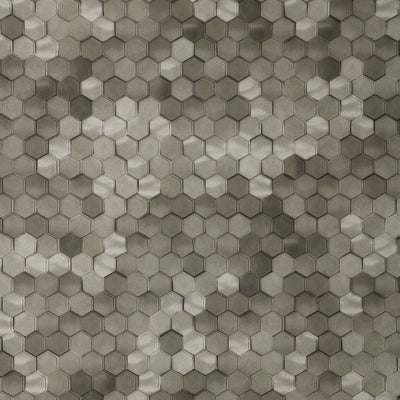 Hexagon Wallpaper - Warm Grey