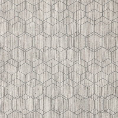 Wire Hex Wallpaper - Soft Grey