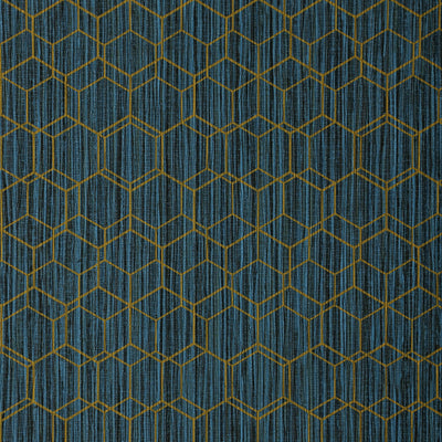 Wire Hex Wallpaper - Blue