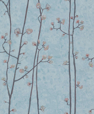 Flowering Plum Tree - Blue Wallpaper