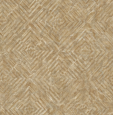 Labyrinth Gold Geometric Wallpaper