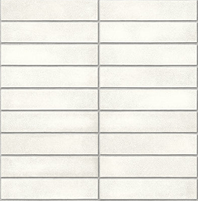Midcentury Modern White Brick Wallpaper