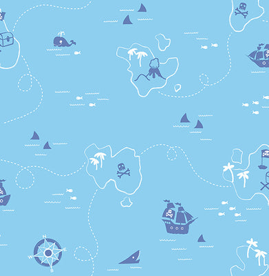 Sharks Blue Map Wallpaper