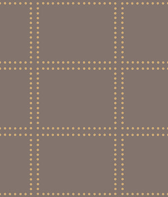 Gridlock Brown Geometric Wallpaper