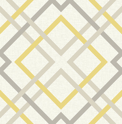 Saltire Yellow Lattice Wallpaper