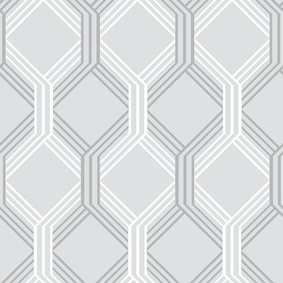 Linkage Grey Trellis Wallpaper