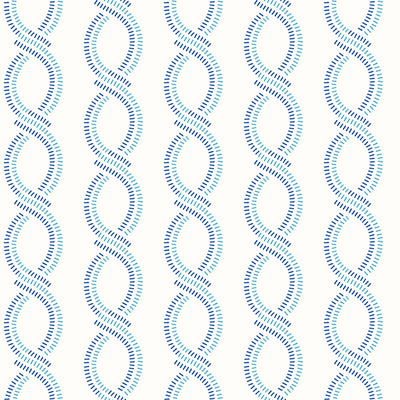 Helix Blue Stripe Wallpaper