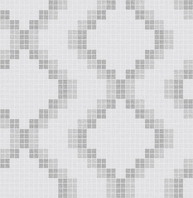 Mosaic Grey Grid Wallpaper