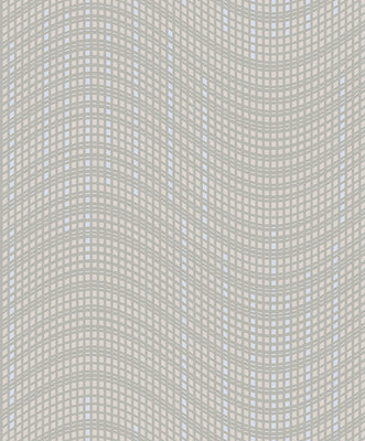 Prudence Taupe Wave Wallpaper