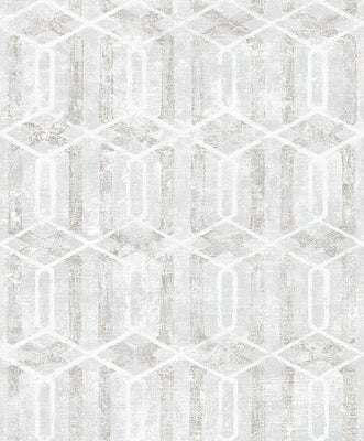 Stormi Light Grey Geometric Wallpaper