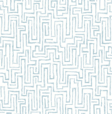 Ramble Blue Geometric Wallpaper