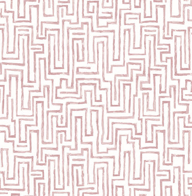 Ramble Pink Geometric Wallpaper