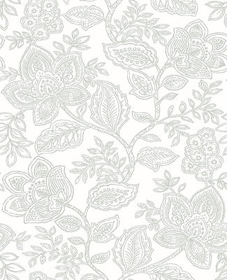 Larkin Grey Floral Wallpaper