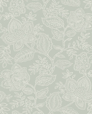 Larkin Sage Floral Wallpaper