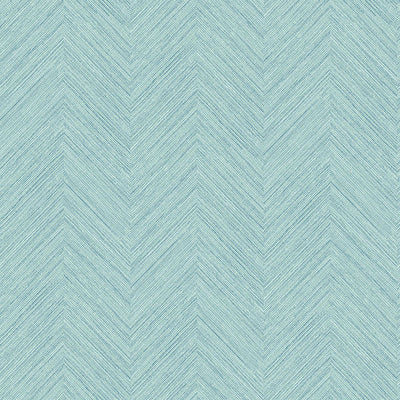 Caladesi Aqua Faux Linen Wallpaper