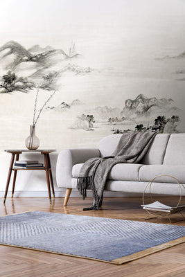 Kawa Black Ink Mural | Astek Home