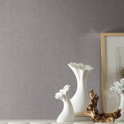 Gesso Weave Wallpaper - Gray