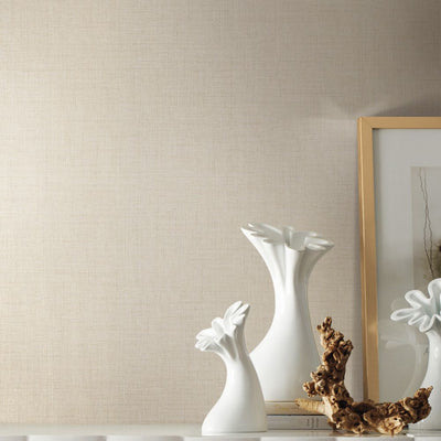 Gesso Weave Wallpaper - Off White