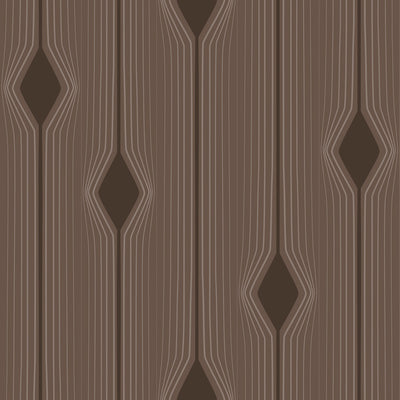 Diamond Stripes Wallpaper - Brown