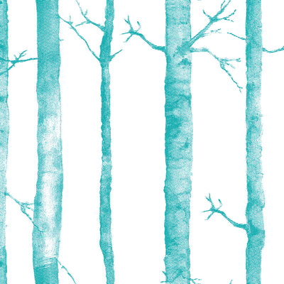 Aspen Tree Wallpaper - Teal