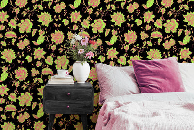 Floral Toile Wallpaper - Acid