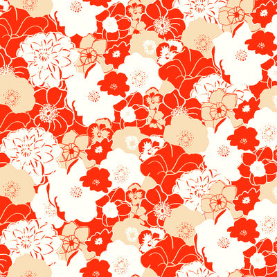 Flowerbed Wallpaper - Poppy