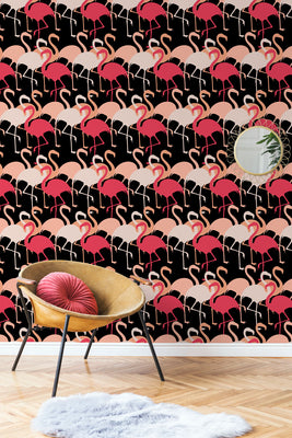 Flamingo Wallpaper - Midnight
