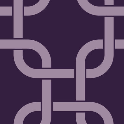 Linked Chains Wallpaper - Plum