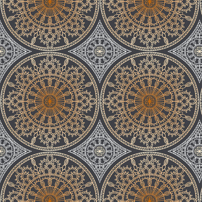 Tatted Lace Wallpaper - Aged Copper