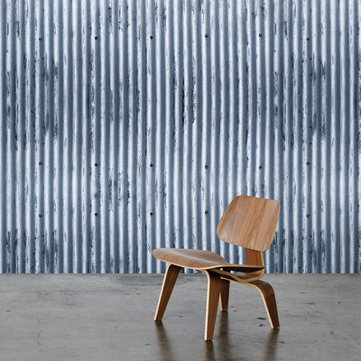 Corrugated Wallpaper - Blue