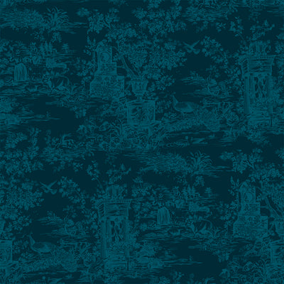 Peacock Toile Wallpaper - Cambric