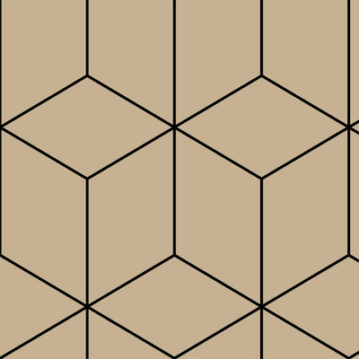 Stacked Cubes Wallpaper - Beige