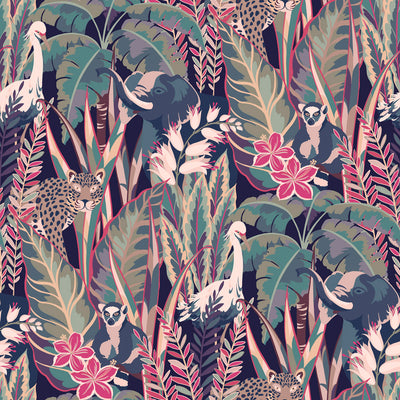 Jungla Wallpaper - Orchid
