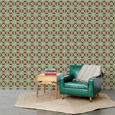 Sofia Faux Tile Wallpaper