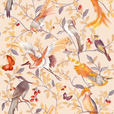 Aviary Wallpaper - Amber
