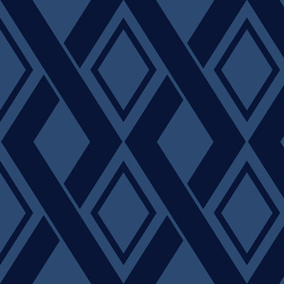 Diamondback Wallpaper - Navy