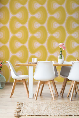 Squiggles Wallpaper - Yellow