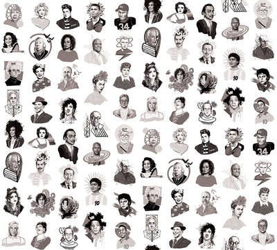 Iconographic Wallpaper - Greyscale