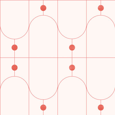 Key Biscayne Wallpaper - Cream and Red