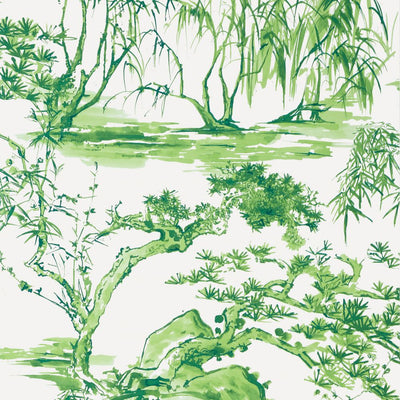 Kyoto Wallpaper - Emerald Green