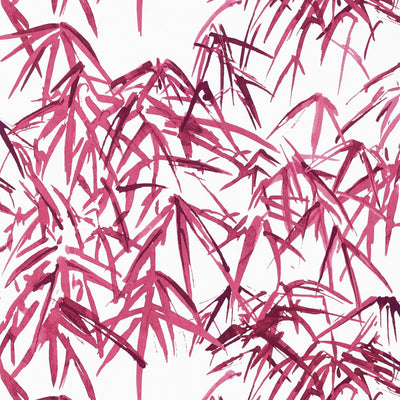 Kyoto Leaves Wallpaper - Fuchsia