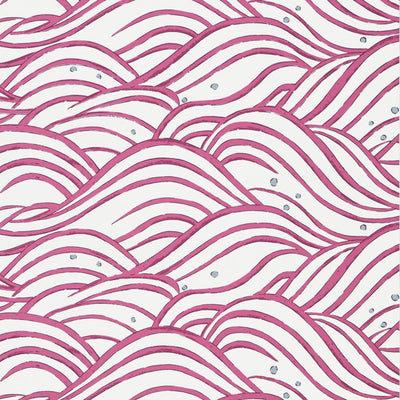 Waves Wallpaper - Fuchsia