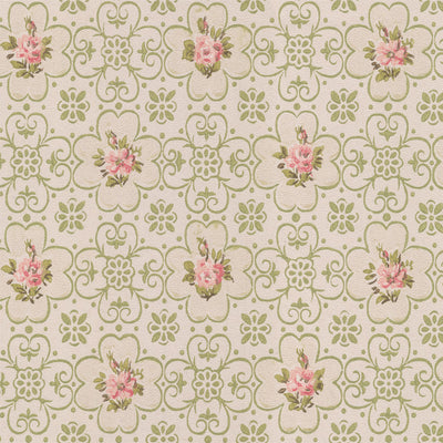 Spring Stitch Wallpaper - Rose